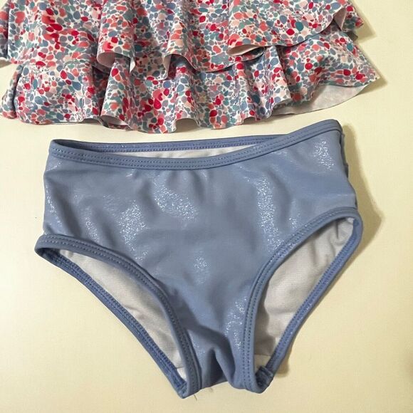 RuffleButts Flounce Bikini Swimsuit Sparkle Shimmer On Girls Size 12-18 Months - Picture 5 of 10